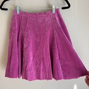 Vintage 70s Velveteen Mini Skirt, XS